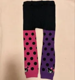 ミキハウス⭐︎ダブルビー黒水玉ドットレギンス