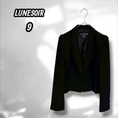 【ルネソワール】テーラードジャケット ショート丈 シンプル 上品 黒ブラック 9