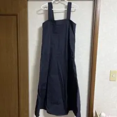 【KBF】ネイビー ストラップ付き ロングスカート