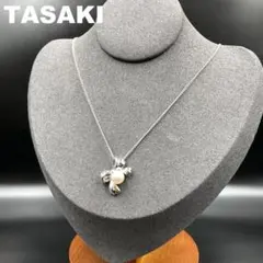 田崎 TASAKI ネックレス パール 真珠 シルバー リボン