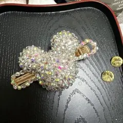 ☆✴︎ヘアピンコーナー628キラキラストーン付大きめキャラヘアクリップ高級ヘアピン