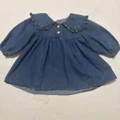 韓国子供服 デニムワンピース(サイズ80cm)