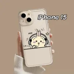 #21 iPhone 15 ちいかわ うさぎ クリア ソフト スマホケース 韓国