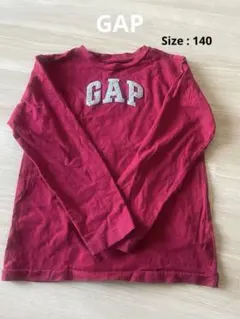 GAP 赤 長袖カットソー 140 ギャップ　トレーナー　シンプル