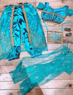 ジャスミン　プリンセス　コスプレ　衣装 ディズニー　Lサイズ　美品　7点セット