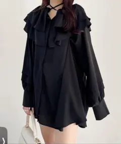 Heather フリルボリュームチュニックブラウス