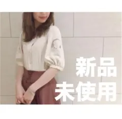 【新品未使用】an another angelus 半袖ブラウス カメオ刺繍のサムネイル