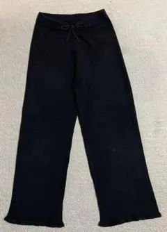 ブラック ニットパンツ 140 アプレレクール