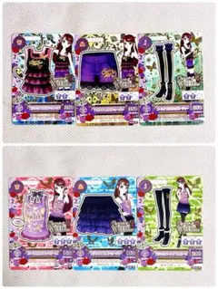 ‼️専用‼️アイカツ! パープルロゴキャミソール　ブラックフリルショーパン　紫吹蘭