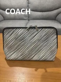 coach ゼブラ柄クラッチ、ポーチ、バッグインバッグ