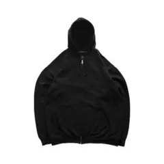 FRUIT OF THE LOOM ジップアップパーカー 無地 黒のサムネイル