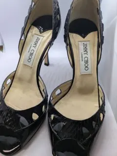 ✭ジミーチュウ NOAH93 エナメルオープントゥパンプス