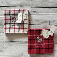 agnes b. アニエスベー ハンカチ 2枚セット ベア チェックのサムネイル