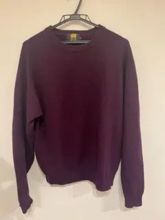 クルーネック ニットセーター　紫系