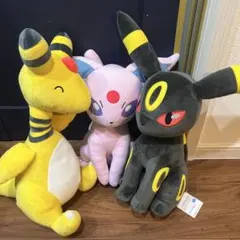 【ポケモン】めちゃもふぐっとぬいぐるみ エーフィ ブラッキー　デンリュウ