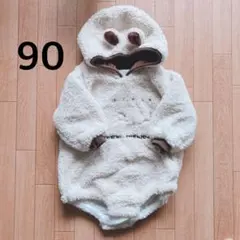 ロンパース　くま耳　ボア　裏フリース