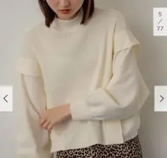 ストレッチショルダータックセーター