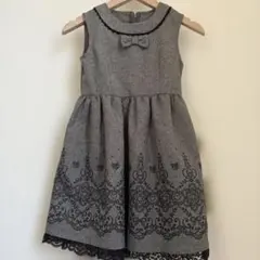 グレー 120cmノースリーブ ワンピース