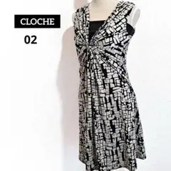 CLOCHE 総柄 ノースリーブ ひざ丈 ワンピース インナー セット 02のサムネイル