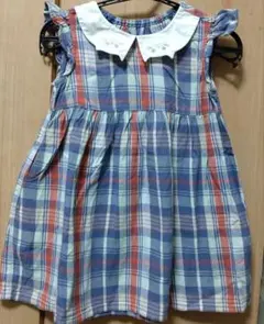 クレードスコープ〜ネコシリーズ〜チェック柄ノースリーブワンピース 110cm