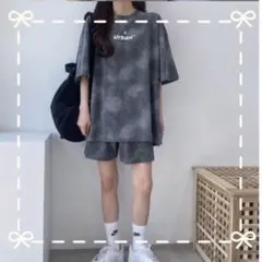Tシャツ　ショートパンツ　セットアップ　ルームウェア　リラックス