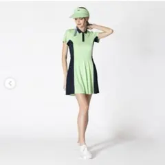 デルソルゴルフDELSOLフレンチスリーブトップスフレアスカート