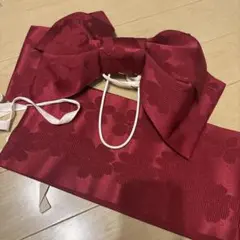 赤色 桜地紋 付け帯 作り帯 | Mercari