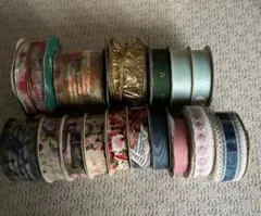 値下げ　布製リボンセット 多様なデザインと色