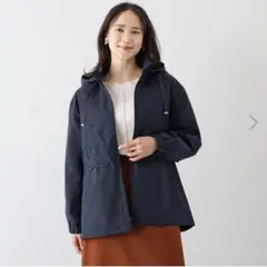 試着のみ】UVカット 撥水 スカラップ刺繍ブルゾン モカ M - メルカリ