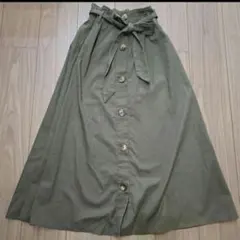 フレアスカート リボンベルト付き