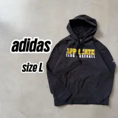 adidas アディダス パーカー フーディーメンズ 古着 L 黒