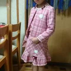ハローキティ ウールツイード スーツ 110 結婚式  入学式などに