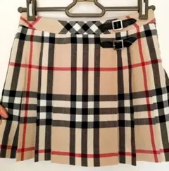 バーバリーキッズスカート 未使用近 ベージュノバチェック女の子120