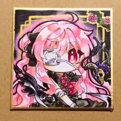 【おまけ付き】東方project 秦こころ　色紙　手描きイラスト