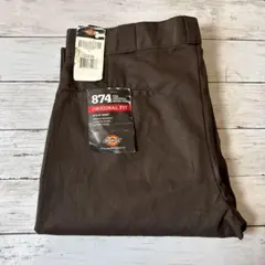 ディッキーズ 874 ワークパンツ 38×28 ダークブラウン 新品 ケニア製