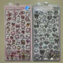 海外製　ボンボンドロップシール風　ももいろ　しろくろ