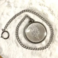 SEIKO セイコー 懐中時計 メイプルリーフ ドル 銀貨 エリザベス女王のサムネイル