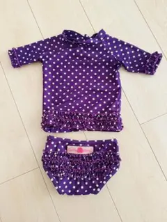 Ruffle Butts 紫色 ドット水着 12-18ヶ月