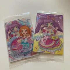 アイカツ プリパラウエハースカード 真中らぁら 大空あかり