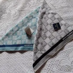 MARIO VALENTINO チェック柄タオルハンカチ