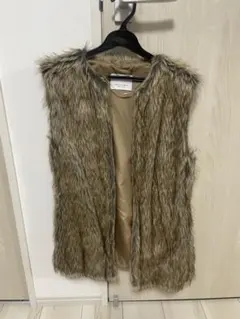 ブラウン ファーコート XS