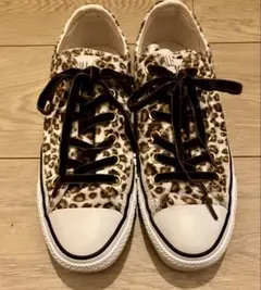 未使用　CONVERSE ALLSTAR レオパード柄　24cm ベロア