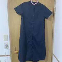 マタニティ　ワンピース　ネイビー　Lサイズ