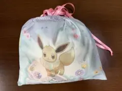 【新品・未使用】ポケモン イーブイ 巾着袋 巾着付きブランケット タグ付け
