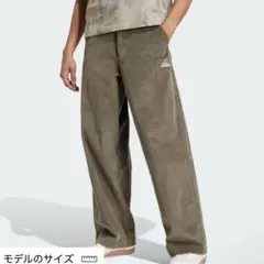 adidas コーデュロイパンツ　カーキ　XS