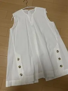 ENFOLD エンフォルド ストライプシャツ スタンドカラー ブルー 38 M
