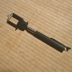 自撮り棒 伸縮可能 黒