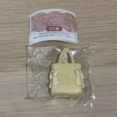 メゾンドフルール　ダブルリボンギャザートートバッグ　ミニチュアチャーム　イエロー