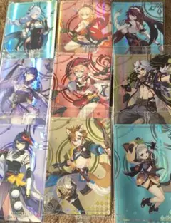 原神 ウエハースカード まとめ売り 9枚セット ホログラム