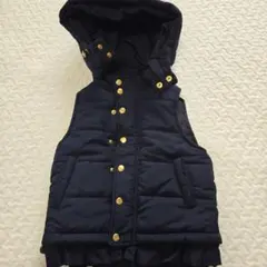 petit main フード付きアウター S ネイビー